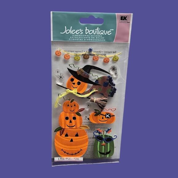 Halloween Stickers: Jolee's Pumpkins Spooky Decoration Confetti Orange Alphabet - Picture 7 of 11